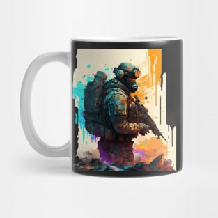 Soldier watercolor print Mug